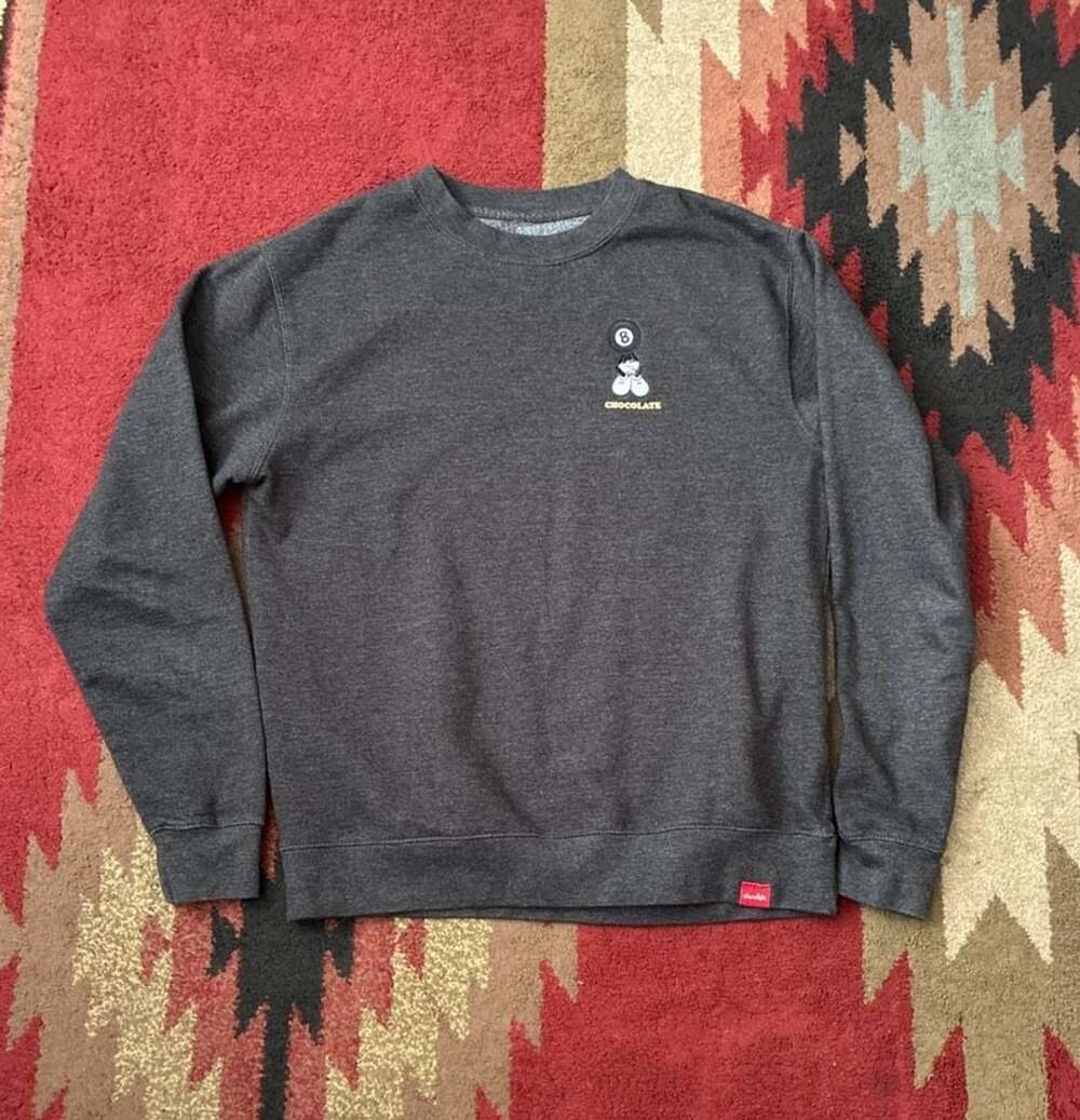 Chocolate Skateboards 8 Ball Graphic Embroidered Crewneck Sweatshirt